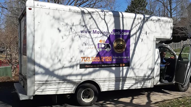Moving junk truck